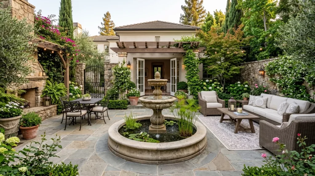 backyard courtyard living area