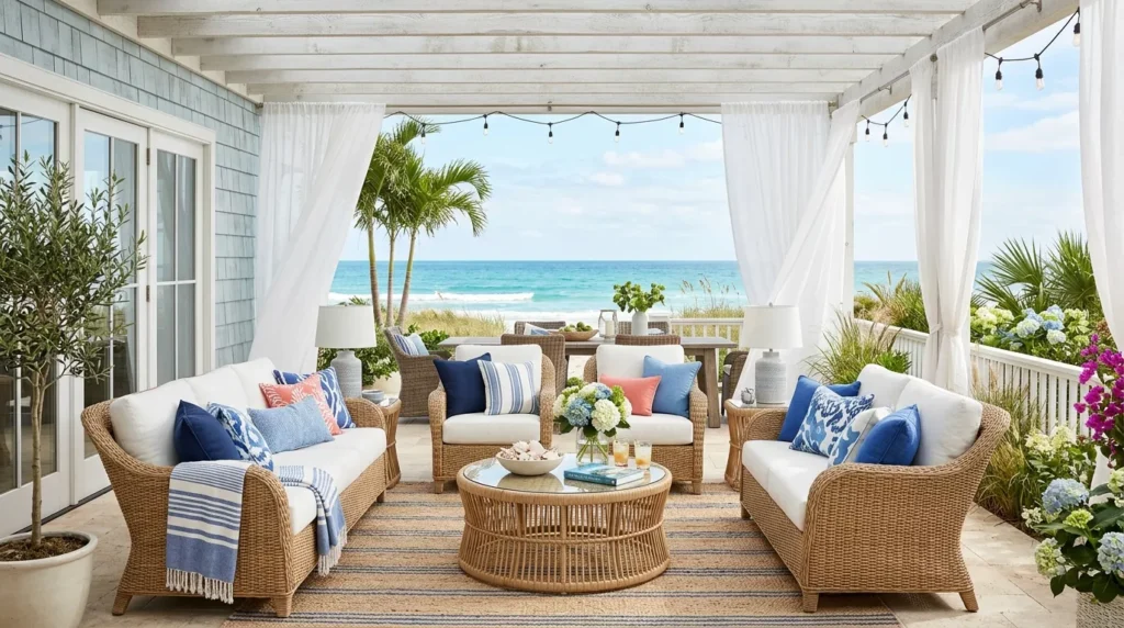coastal outdoor living room