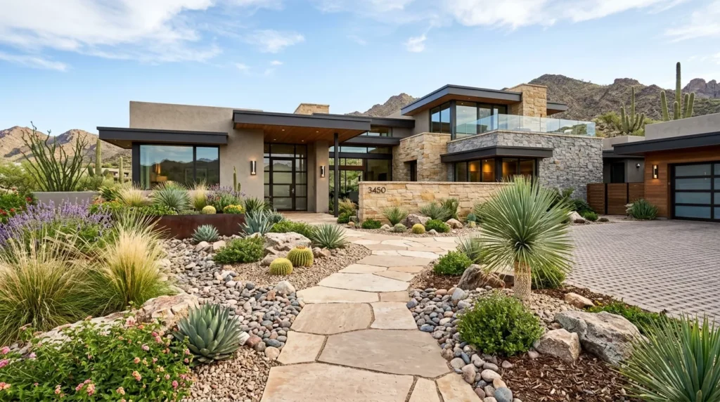 desert inspired modern landscape