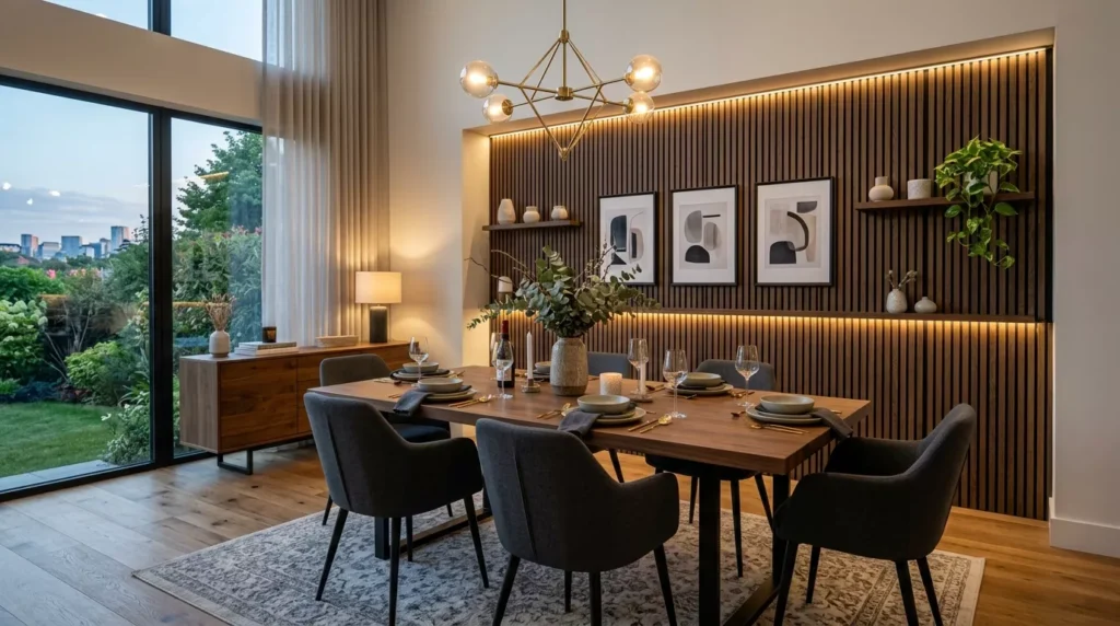 dining accent wall