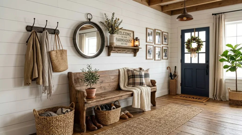 Farmhouse Entryway Decor Ideas
