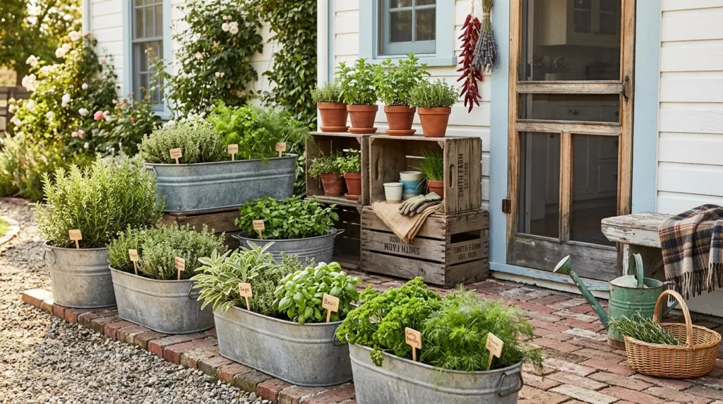 farmhouse herb garden design