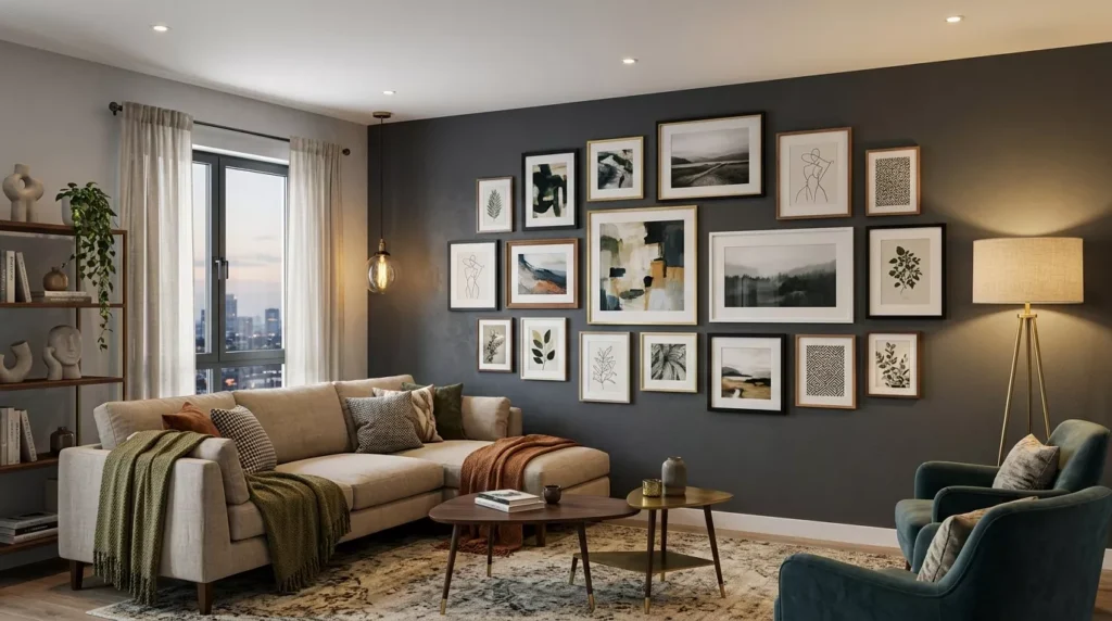 gallery accent wall