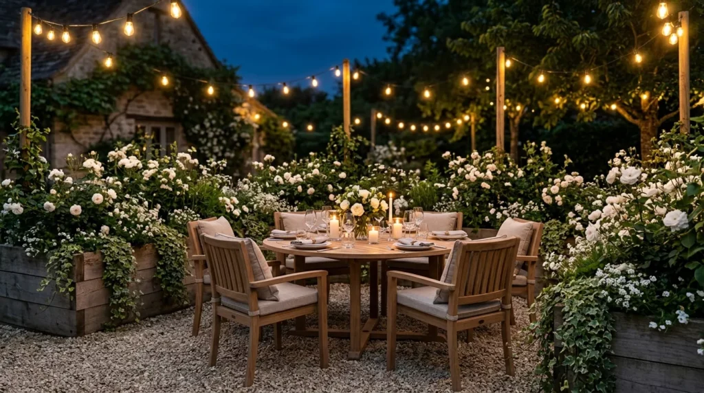 garden seating area