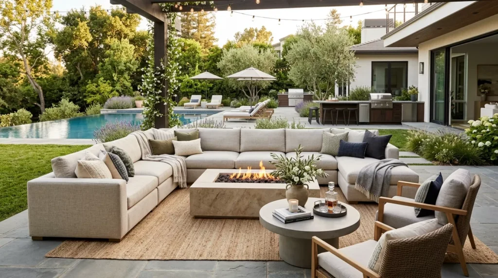 luxury outdoor furniture arrangement