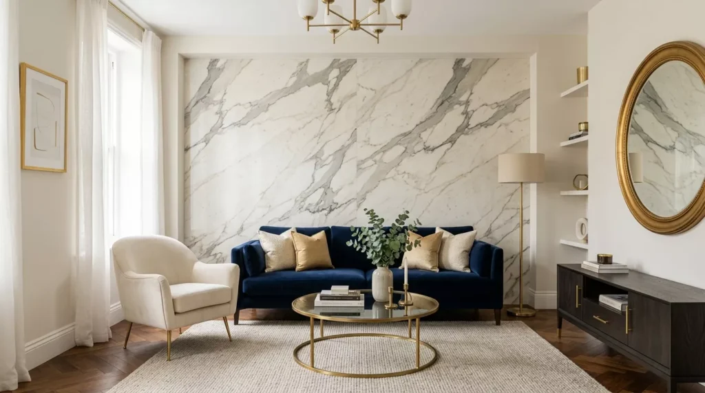 marble accent wall