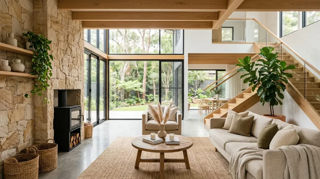 minimalist home with natural element