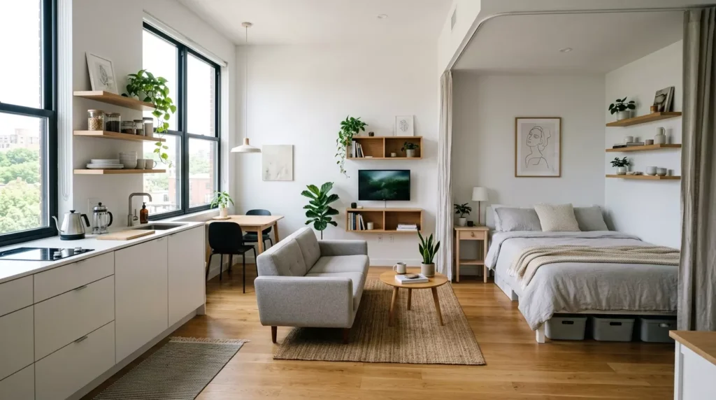 minimalist studio apartment
