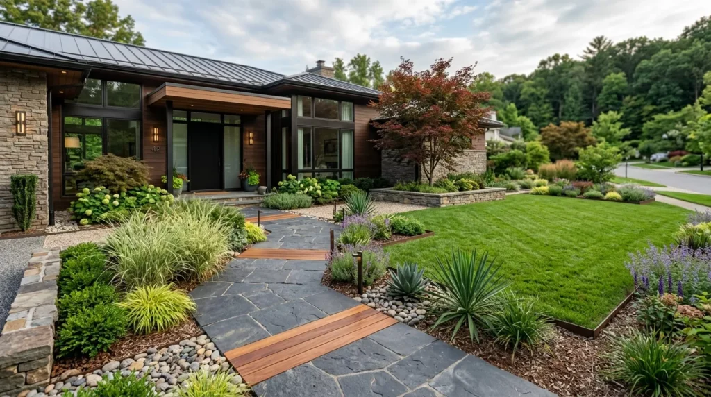 mixed texture landscape design