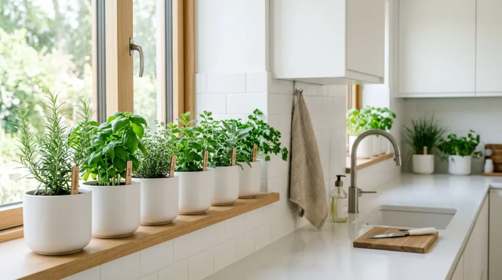 modern minimalist herb garden