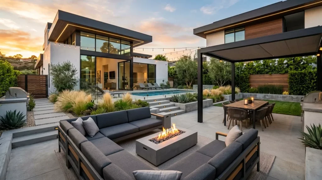 modern outdoor living space design