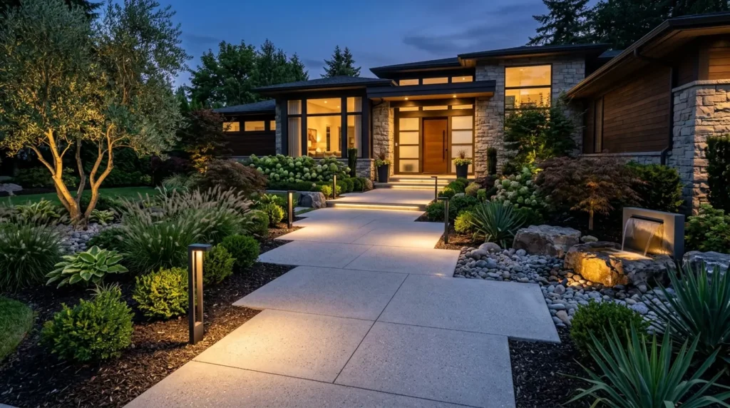 modern pathway lighting landscape