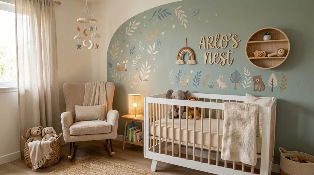 nursery accent wall