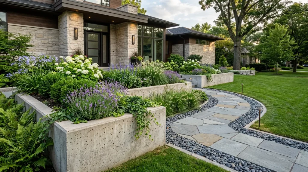 raised concrete planter design