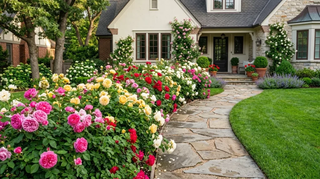 rose border flower bed