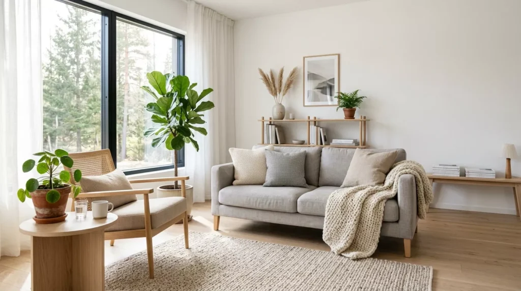 Scandinavian minimalist room