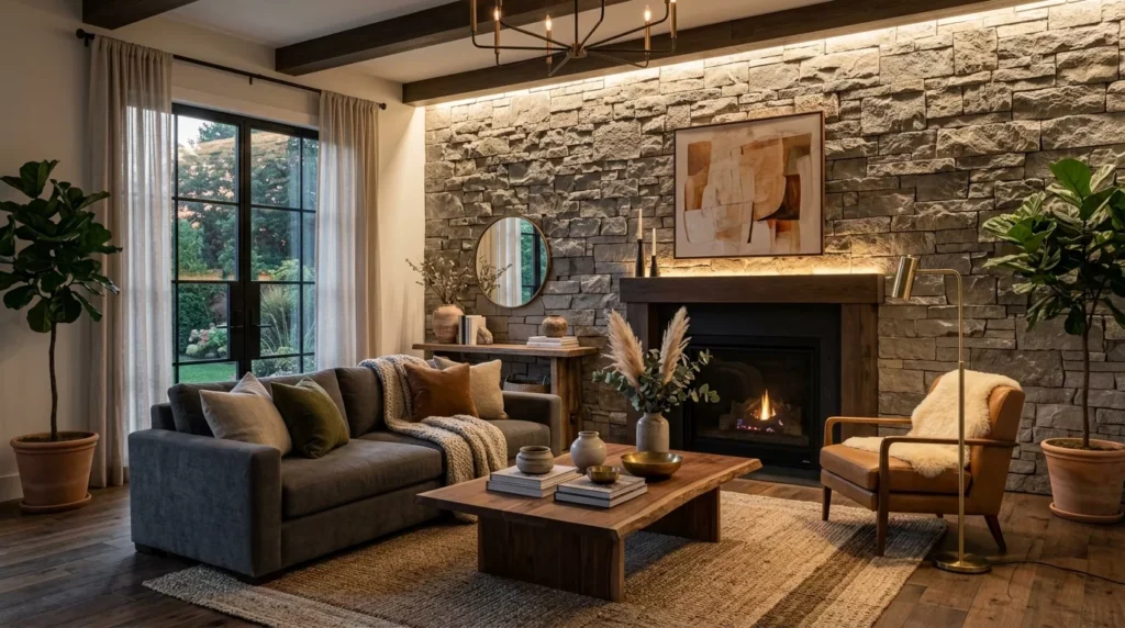 stone accent wall