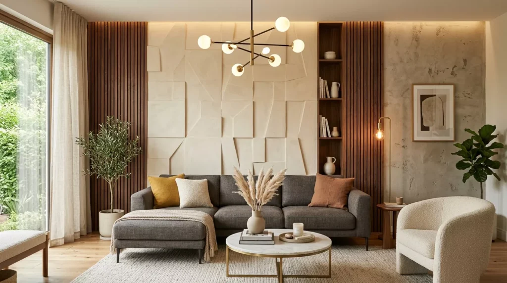textured accent wall