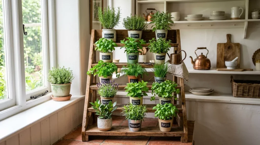 tiered herb garden stand