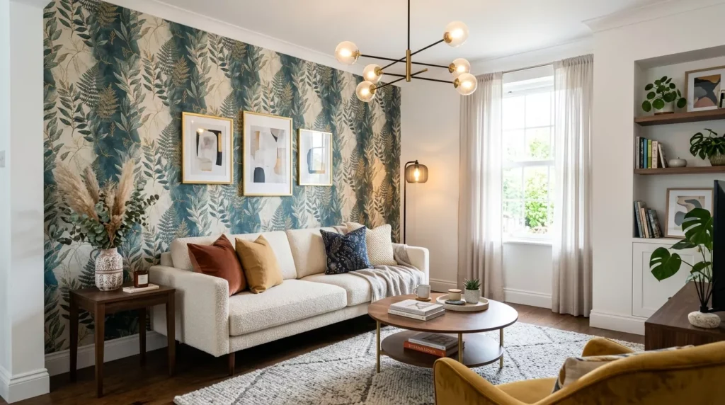 wall paper accent wall 