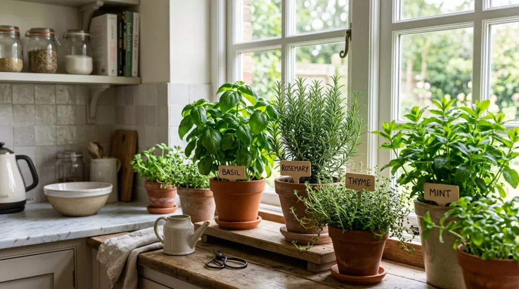 year round growing herbs indoors