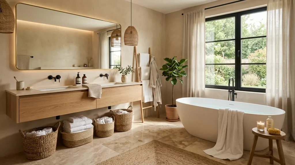 Earth Tone Bathroom