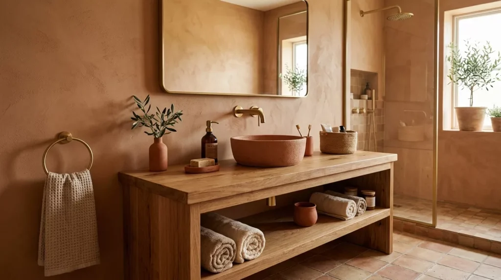 Earth Tone Bathroom