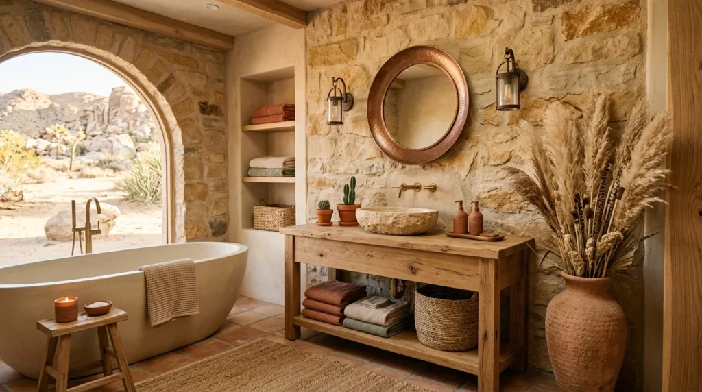 Earth Tone Bathroom