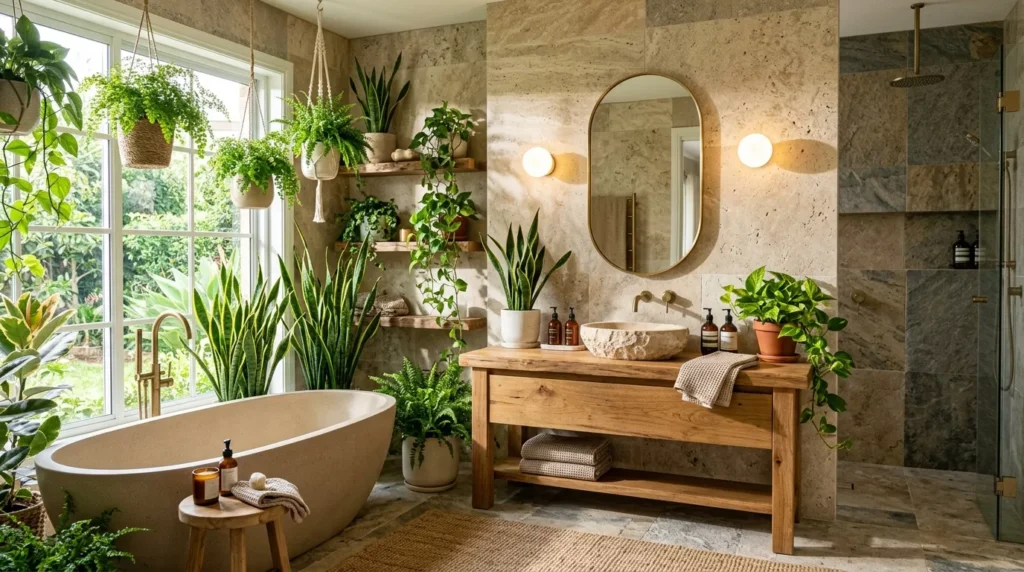 Earth Tone Bathroom