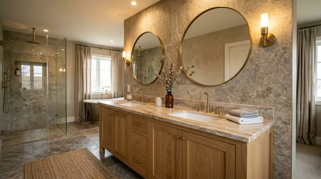 Earth Tone Bathroom