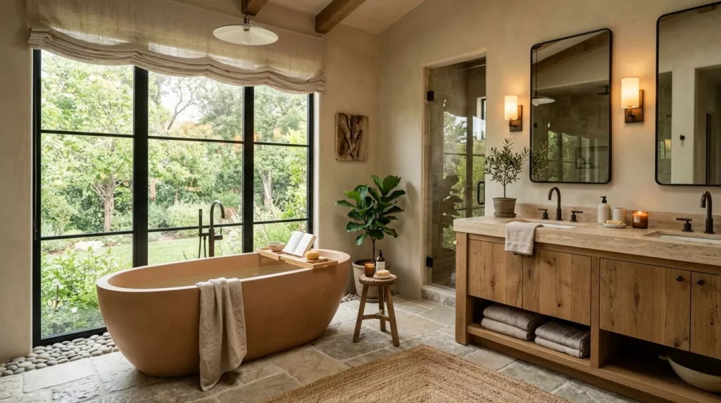 Earth Tone Bathroom