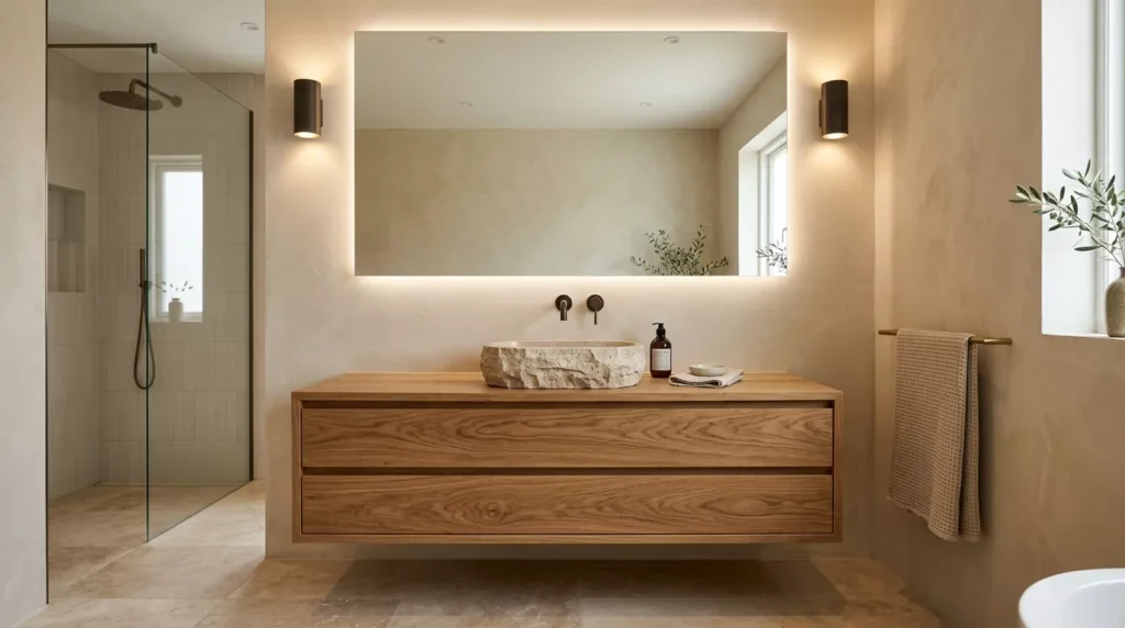 Earth Tone Bathroom
