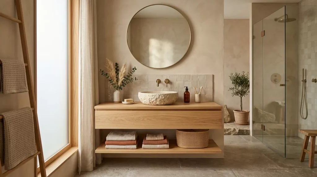 Earth Tone Bathroom