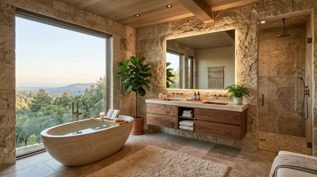 Earth Tone Bathroom
