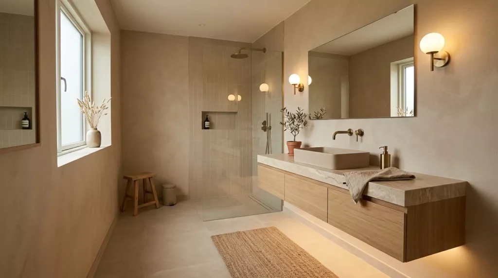 Earth Tone Bathroom