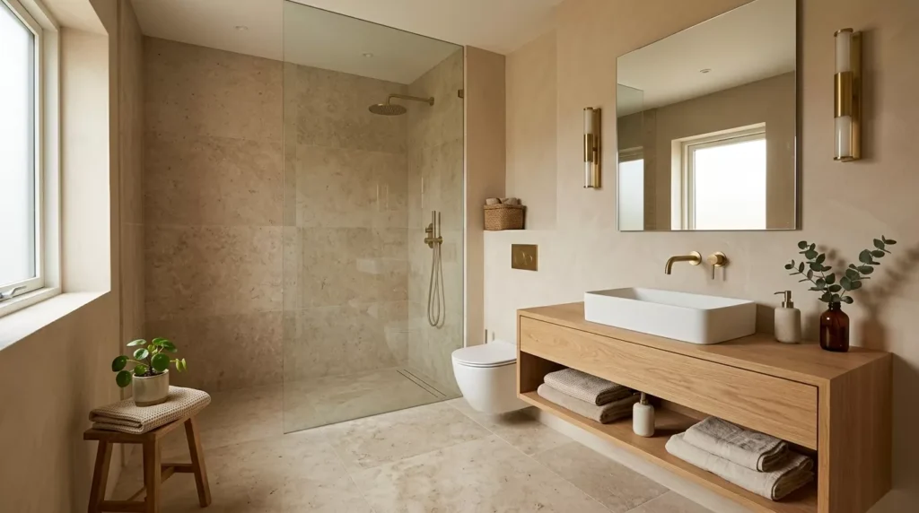 Earth Tone Bathroom