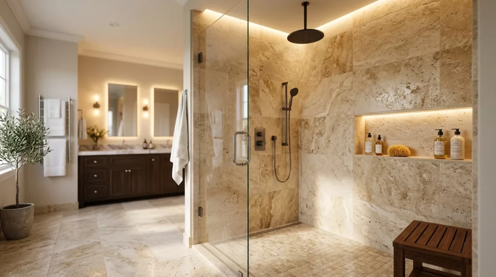 Earth Tone Bathroom