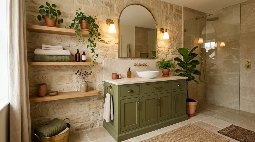 Earth Tone Bathroom