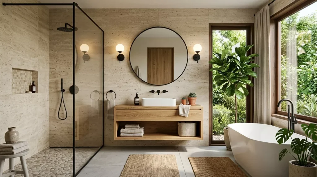 Earth Tone Bathroom