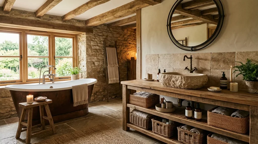 Earth Tone Bathroom