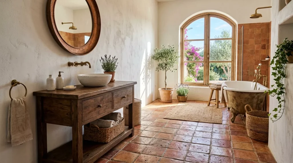 Earth Tone Bathroom