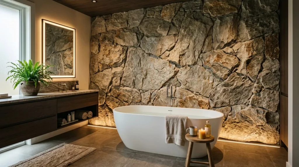 Earth Tone Bathroom