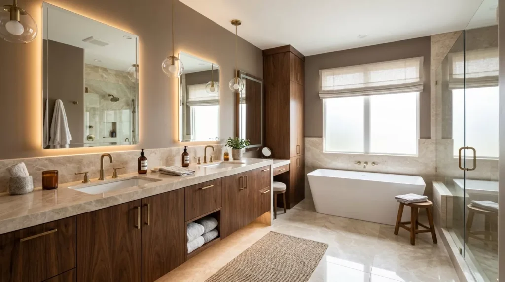 Earth Tone Bathroom