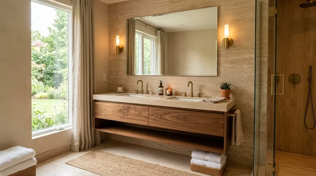 Earth Tone Bathroom