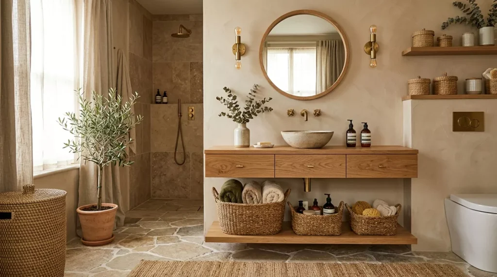 Earth Tone Bathroom