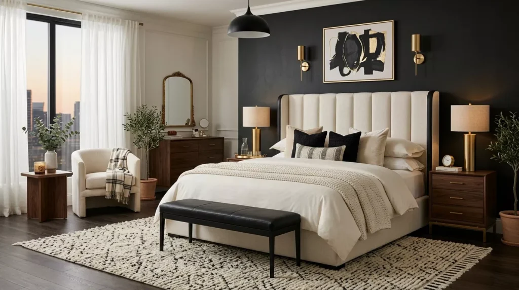 Black Nouveau Bedroom