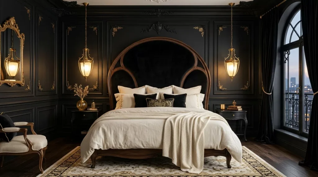 Black Nouveau Bedroom