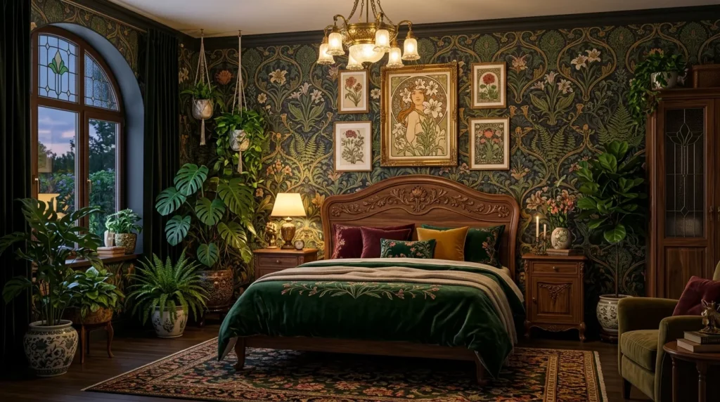 Black Nouveau Bedroom