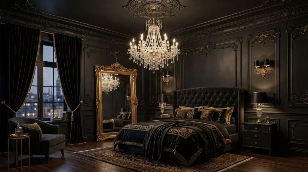 Black Nouveau Bedroom