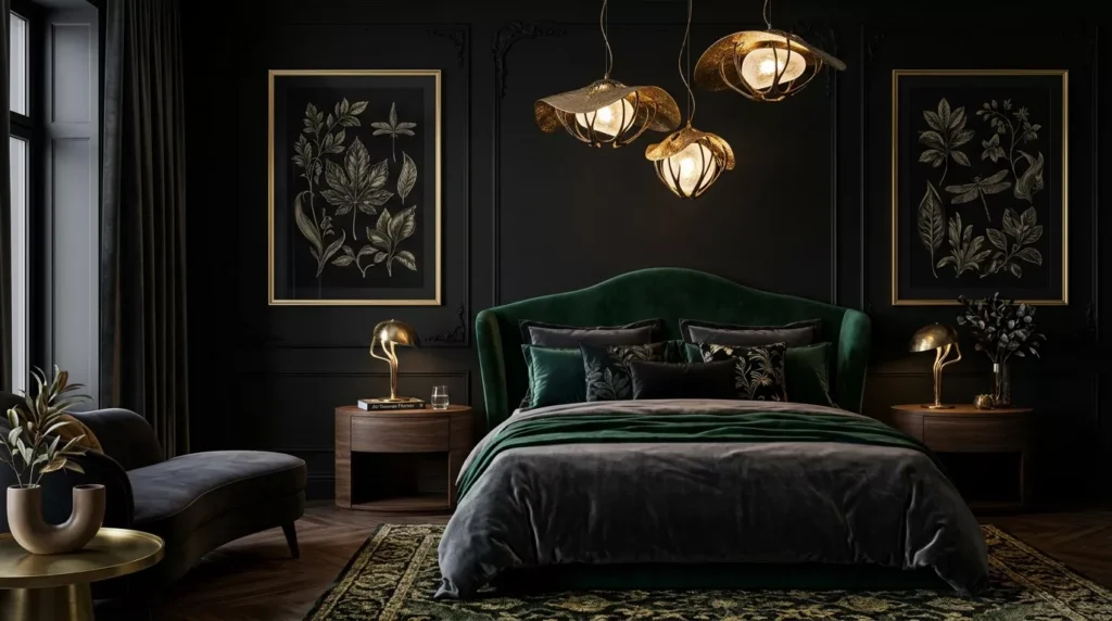 Black Nouveau Bedroom